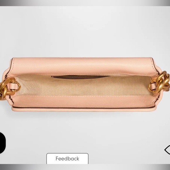 Tory Burch Fleming Soft Grain Mini Crescent Bag Crossbody Bag Shoulder Bag Blush - Picture 13 of 14